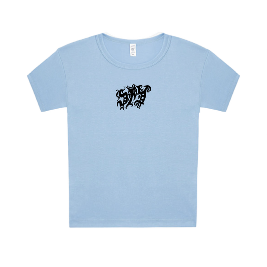 Baby Blue Girls Logo Tee
