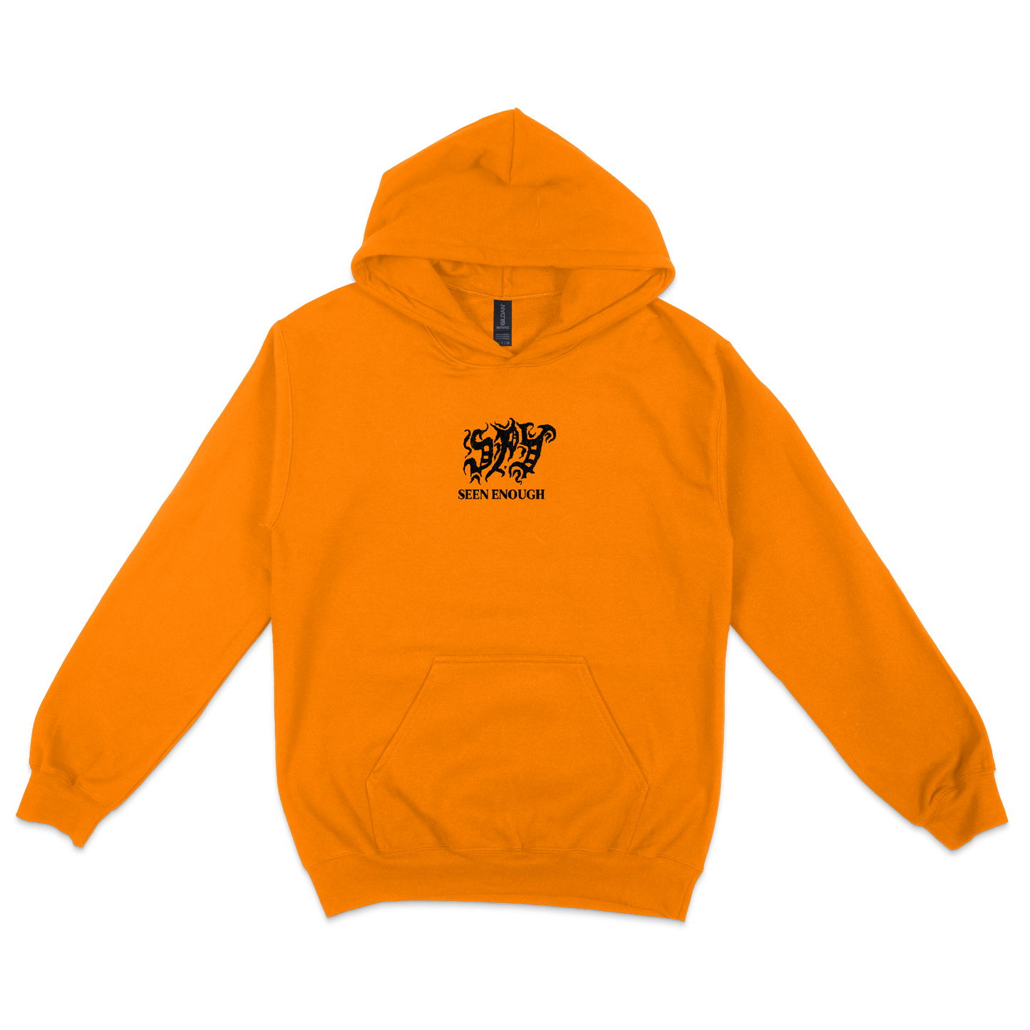 Embroidered Hoodie - Safety Orange